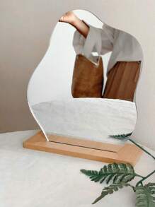 1 Gương Đám Mây Không Đối Xứng Gương Trang Điểm Không Đối Xứng Nhỏ, Chất Liệu Acrylic, Có Thể Để Bàn, Dùng Để Trang Trí Phòng Ký Túc Xá Quà Tặng Tốt Nhất - Trắng - Xem 4