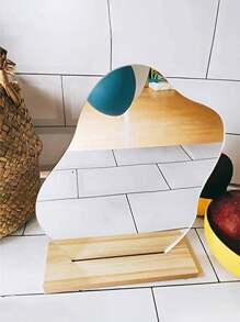 1 Gương Đám Mây Không Đối Xứng Gương Trang Điểm Không Đối Xứng Nhỏ, Chất Liệu Acrylic, Có Thể Để Bàn, Dùng Để Trang Trí Phòng Ký Túc Xá Quà Tặng Tốt Nhất - Trắng - Xem 5