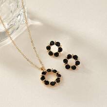 1set Fashionable Elegant Zinc Alloy Floral Jewelry Set With Unique Design, Suitable For Women's Daily Wear, Variety Of Colors To Choose From