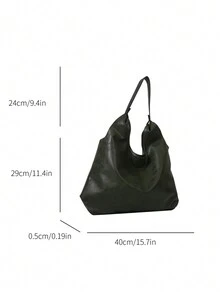 Fashionable Korean Style Handbag, Autumn Winter New Arrival, Ins Shoulder & Tote Bag For Women - Green - View 5