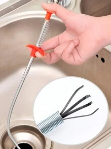 Pinza Destapa Cañerías y Tuberias . Herramienta de Limpieza Multifuncional - Rojo - Ver 4