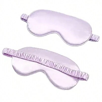 1 件桑蚕丝睡眠眼罩和眼罩，带松紧带/头带，柔软眼罩，适合夜间睡眠、旅行、午睡，适合旅行飞机飞行，适合卧室、旅行、办公室、学校，男孩情人节心形情人节、女士情人节礼物，生日男朋友女朋友