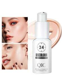 QIC 變色粉底液隱藏皺紋和細紋，BB 霜化妝底遮瑕保濕液適合所有膚色 - 01 Natural - 查看 2