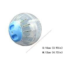 Colorful Cover Running Ball Toy For Small Pets, Transparent Exercise Wheel With Crystal Design - Blue - View 4