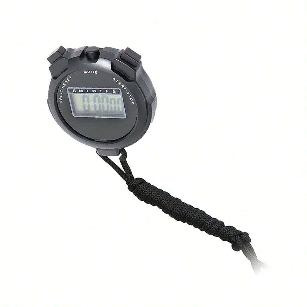 1pc Electronic Stopwatch Timer, WaterResistant Two Lap Memory Digital