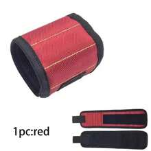 1 件,磁性腕帶帶固定螺絲,三排 6 塊磁鐵,男士工具禮品,機械和電工手腕磁鐵工具或螺絲支架,強力磁性手腕,電動木工多功能工具,吸釘小五金工具,護腕帶指甲鎬、給爸爸的生日禮物、感恩禮物、旅行套裝(線條顏色隨機) - 彩色 - 查看 4