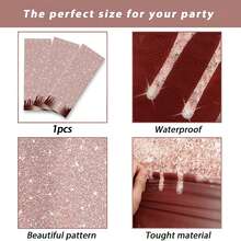 1pc Pink Rose Gold Tablecloth With Sparkly Printed Plastic Table Cover, Suitable For Diamond Girl, Wedding, Valentine's Day, Anniversary, Engagement Party Decoration (Set Of 3) - 137*274 - View 6