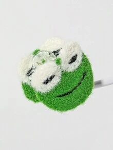 2入組女士卡通動物青蛙甜美可愛髮夾,大學風格 - 彩色 - 查看 4