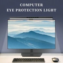 1pc Touch Rgb Monitor Light Bar, Led Dual Light Source With Adjustable Color Temperature Eye-Protecting Anti-Glare Desk Lamp, Touch Control For Home Office Computer, Notebook Games, Eye-Care, Space-Saving, Usb Powered - Black - View 6