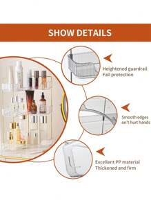 Corner Shelf Multifunctional Bathroom Cosmetic Desktop Storage Tray Kitchen Non-Drilling Storage Rack,For Holiday Beach, Bathroom Collection, Bedroom Collection, Large Capacity