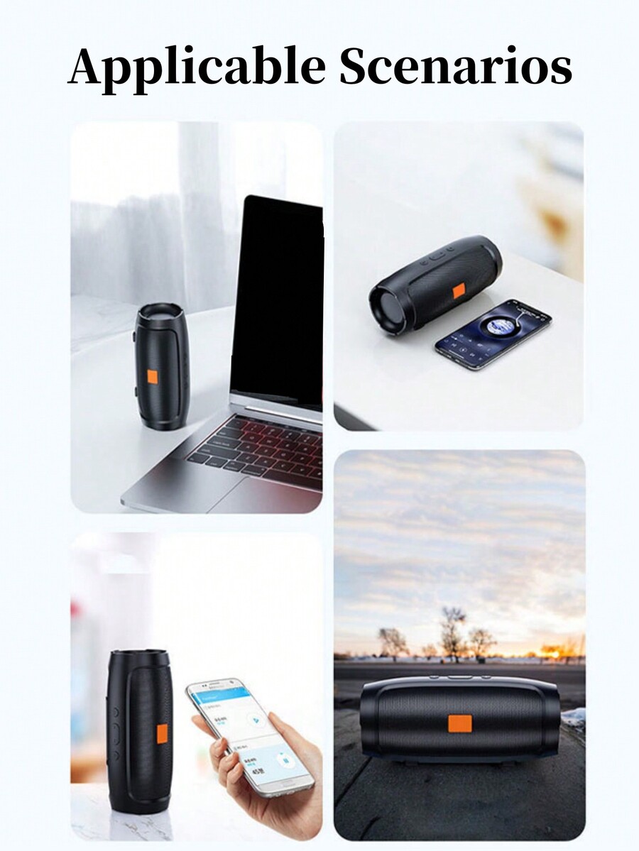 1 Pc Black Outdoor DualChannel Subwoofer Wireless Speaker Wireless