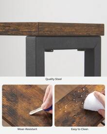 VASAGLE Slim Storage Cart, 4-Tier Rolling Cart Tower, Slide Out Cart With Handle Metal Mobile Shelving Unit For Kitchen Dining Living Room Office Narrow Places - 黑色 - 查看 6