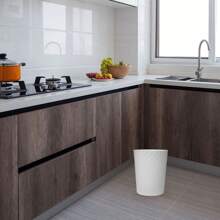 6升小型垃圾桶,帶手柄的矩形廢物桶,塑料廢紙籃,適用於辦公室、浴室、客廳、廚房、宿舍的廢物桶 - 白色 - 查看 3