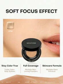 MISTINE 氣墊粉底霜 4g 絨面啞光完美遮瑕妝效,適用於油性肌膚,24小時抗氧化,防水,防污染 - 低頻110S - 查看 1