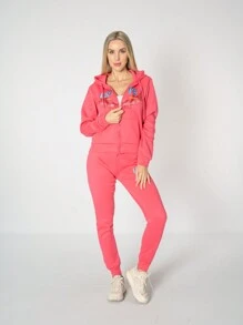 Conjunto Pants Deportivo Para Dama - Rosa Fucsia - Ver 1