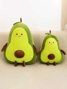 1入組酪梨造型毛絨玩具創意午睡枕頭坐墊娃娃,家居水果造型填充玩具禮物 - 軍綠色 - 查看 5