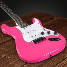 LyxPro CS Beginner 39" Stratocaster Electric Guitar & Electric Guitar Accessories Players With Guitar, Amp Cable, 6 Picks & Learner'S Guide, Solid Wood Body, Volume/Tone Controls, 5-Way Pickup - Hồng - Xem 3