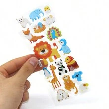 (1 Paquete/20 Piezas) Pegatinas 3d De Dibujos Animados Y Anime (aleatorias) - Multicolor - Ver 4