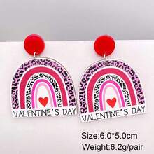 20 件粉紅情人節系列木製吊墜適合diy 耳環、項鍊製作（20 件木製吊墜+20 件耳環鉤+20 件跳環） - 粉色 - 查看 7