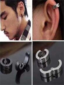 Stud Earrings - 黑色 - 查看 2