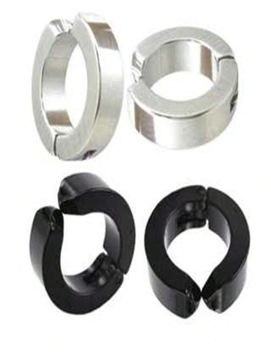 Stud Earrings - 黑色 - 查看 1