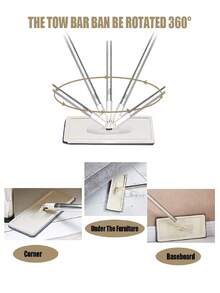 360° Microfiber Flat Floor Mop And Bucket Mop With 2 Pads - 彩色 - 查看 5