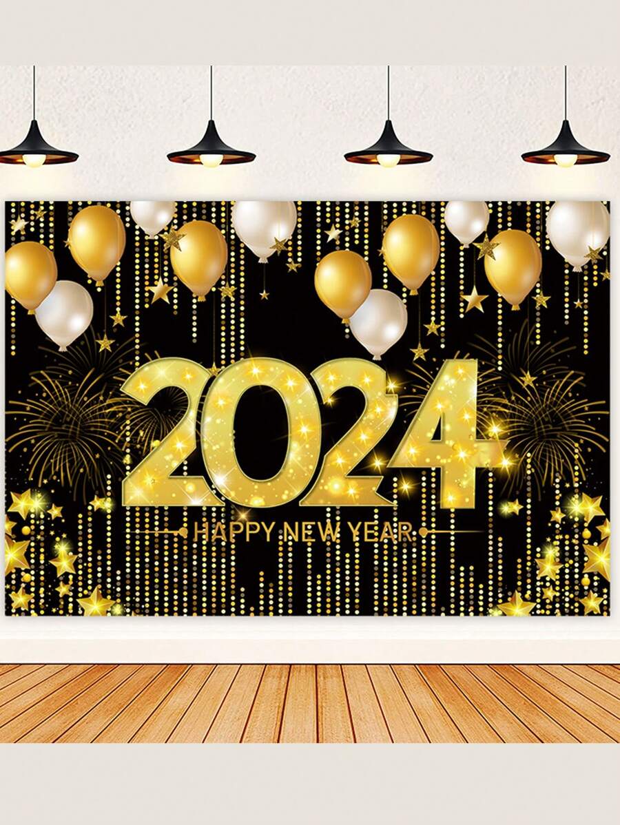 Photography Backdrop Decorations Party Decor Fabric Sign Poster Backdrop Banner Party Decoration Photo Props Background Supplies - Gold - View 1