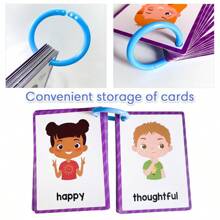 15 Cards My Emotion Feeling English Learning Words Flash Cards Kids Educational Learn Toys For Children Enlightenment Card School, Student,Stationery,School Supplies School Resources,Stationery,Learning English,I Want To Hear Your Story,Learning English,Stationery For Kids