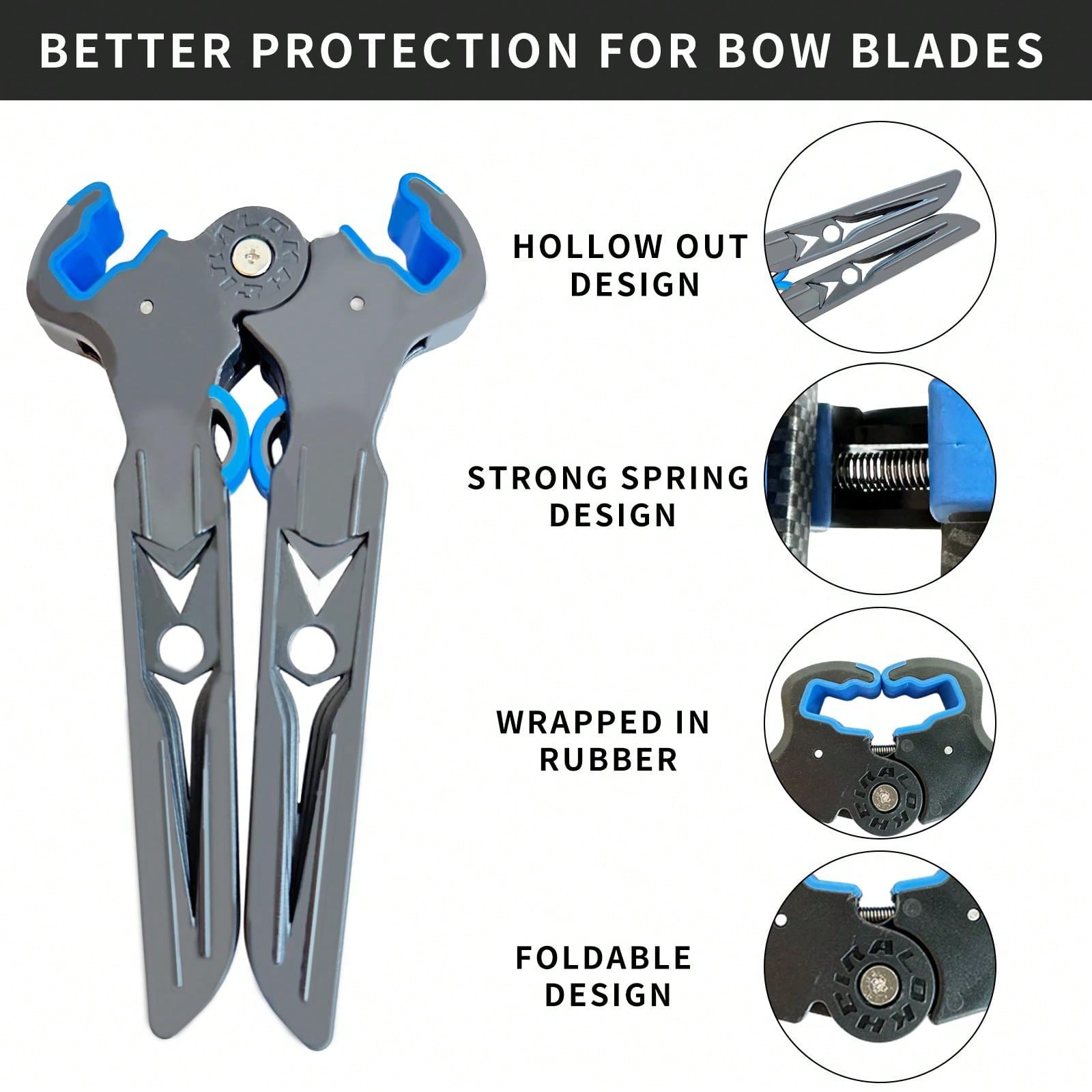 Archery Bow Stand, Bow Feet,Folding Portable Compound Bow Limb Clamp Kick Stand Holder Legs Rack