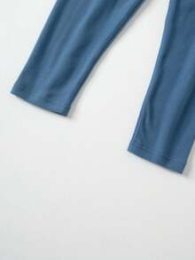 Bé trai Hoạt hình In Tay áo dài Áo thun Và Quần Bộ - Màu xanh lam - Xem 8