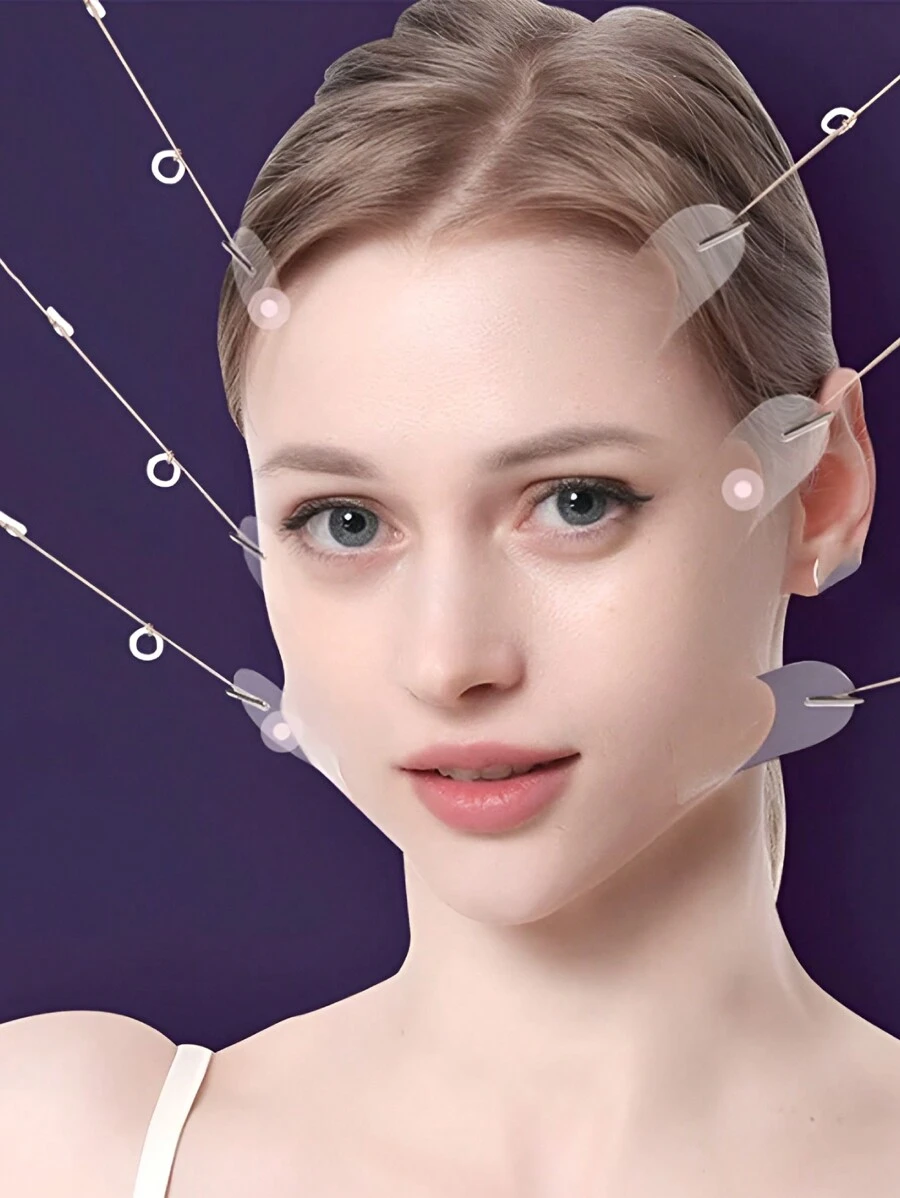 Cinta de Estiramiento Facial Invisible - Blanco - Ver 1