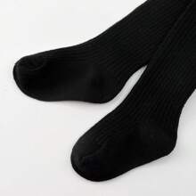 1 件装儿童春秋简约可爱紧身裤女童连裤袜春季宝宝幼儿打底裤袜子 - 黑色 - 查看 5