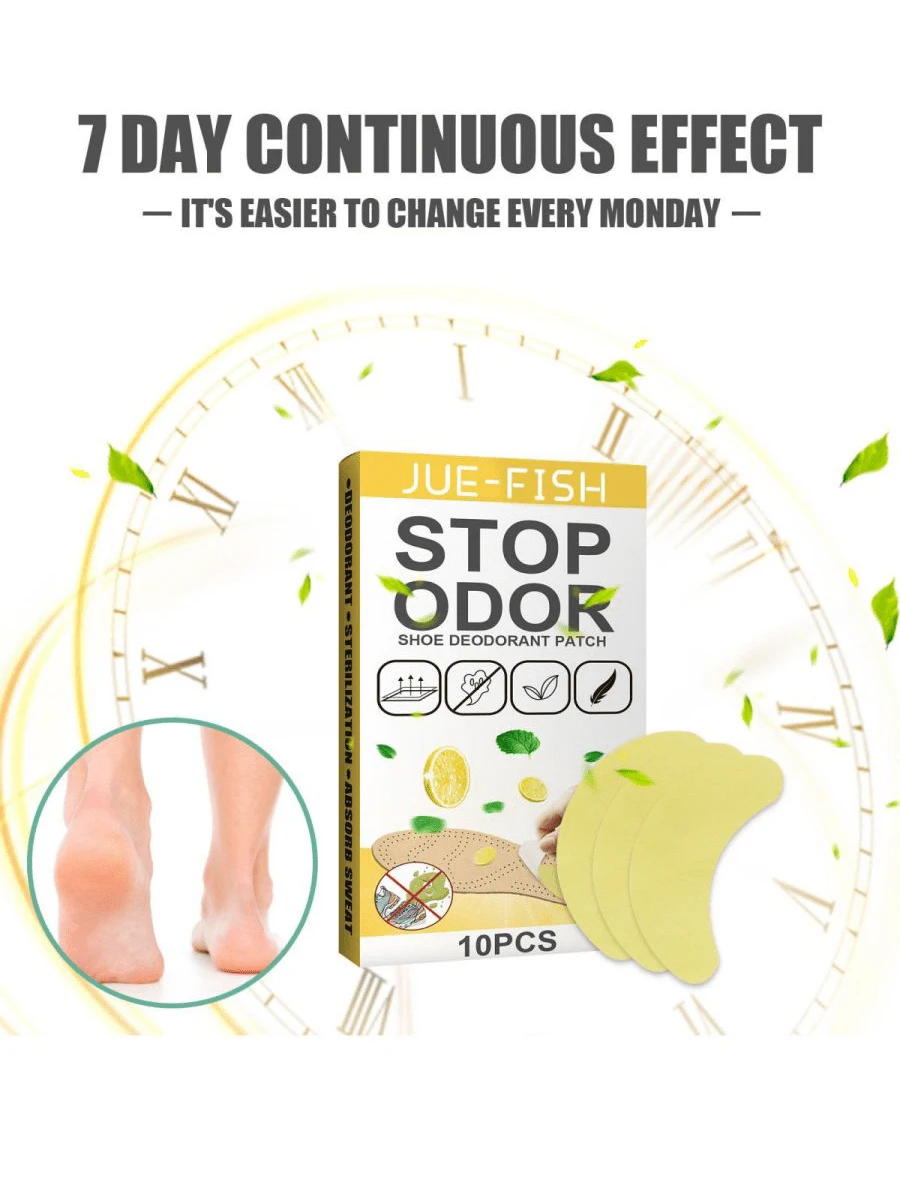 1boxed 10pcs Shoe Deodorant Patch Feet Odor Remove Refreshing Relieve