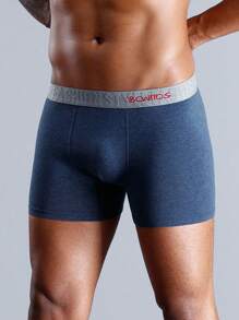 4 Piezas/set Boxer Brief Transpirable Para Hombres, Cómodo - Multicolor - Ver 6