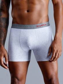 4 Piezas/set Boxer Brief Transpirable Para Hombres, Cómodo - Multicolor - Ver 5