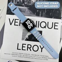 2024 Mới 12 Chòm sao Trang trí Nhẫn Tương thích với Apple Watch Silicone 49mm 45mm 44MM 42mm 41mm 40mm 38mm Loạt 8 7 6 5 4 3 Kim loại Kim cương Phụ kiện - Bạc - Xem 4
