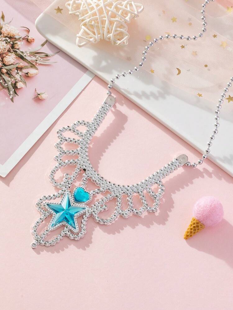 1pc Plastic Cute Magic Necklace For Kids Birthday Party Holiday Decoration Necklace - Blue - View 2