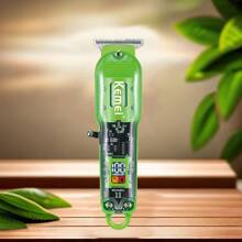 Kemei 科美 Km-1133 液晶显示理发器，透明机身，专业电动毛发修剪器，男士多功能电动剃须刀，带剃须刀，男士美容套装 - 綠色 - 查看 4