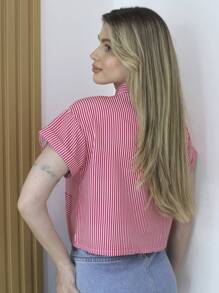 Women Tops - 紅色 - 查看 2