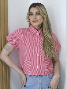 Women Tops - 紅色 - 查看 1