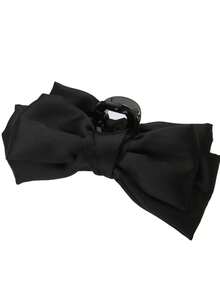 1入隨機顏色大蝴蝶結發卡夾,公主風格布質發卡夾 - 彩色 - 查看 7