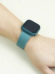 这款二合一表带兼表壳兼容 ，适用于 40mm、41mm、42mm、44mm、45mm、46mm 和 49mm 尺寸。运动休闲风格，搭配铆钉硅胶表带。配备防震防刮硬质 PC 表壳和钢化玻璃屏幕保护膜。兼容 Ultra/11/10/9/8/7/6/5/4/SE 系列。男女皆宜。柔软舒适，易于佩戴，触感灵敏。 - 松針綠 - 查看 4