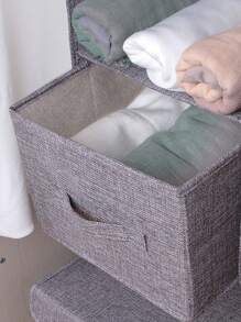 1pc Solid Color Hanging Storage Bag, Minimalist Non-Woven Fabric Multi-Layer Hanging Storage Bag For Home Decorations Decor Festival Decor Room Decor Home Decor Decor Bedroom Decor