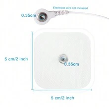 10入組2x2英寸正方形可重複使用的無紡布水凝膠電極貼片,長壽命3.5毫米按鈕式電極貼片,tens Ems肌肉刺激器用於按摩機 - 10pieces 5x5cm - 查看 3