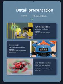 全新玩具,機械可折疊變形,夜光發光,減壓玩具 - 顏色隨機出貨 - 查看 6