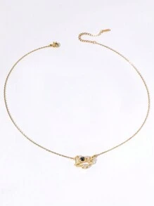 1 Peça Colar Pingente com Projeção de Amor em Cobre Minimalista e Cubic Zircônia com Caixa de Presente Delicada, Adequado para Ação de Graças, Ano Novo, Dia dos Namorados, Mãe, Dia das Mães, Presente