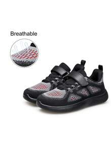 YHOON Boys Girls Sneakers Kids Sports Running Walking Shoes - màu đen - Xem 2
