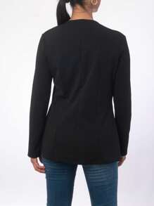 Sacos Mujer Elegantes para el Invierno - Blazer para Dama - Negro - Ver 2