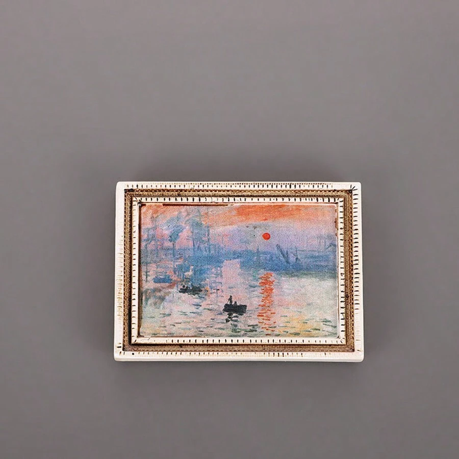 世界著名畫作設計的樹脂冰箱磁鐵 - 粉色 - 查看 1