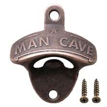 1/2/5/10入組壓花“男人地盤”啤酒瓶開啤器,壁掛式瓶開啤器,燒烤diy固體啤酒開啤器工具,酒吧裝飾性啤酒開啤器,廚房小工具,酒吧裝飾用開啤器 - 酒紅色 - 查看 1